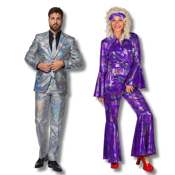 Jaren 80 90 Disco Outfits voor Mannen Vrouwen Festival