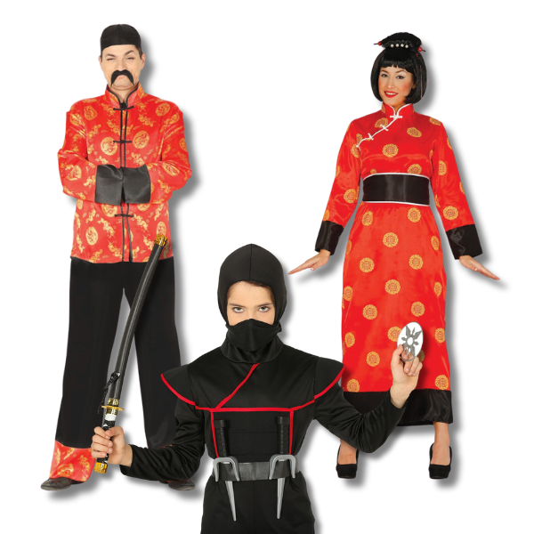 Ninja chinees en japanse verkleedkleding en accessoires