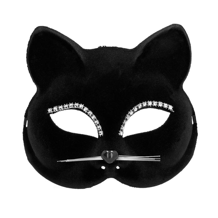 Halfmasker Zwarte kat