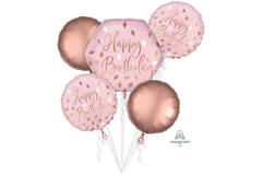 Folieballon Boeket Happy Birthday 5st
