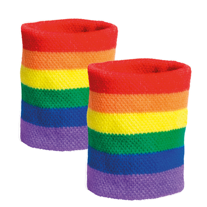 Set zweetbandjes regenboog