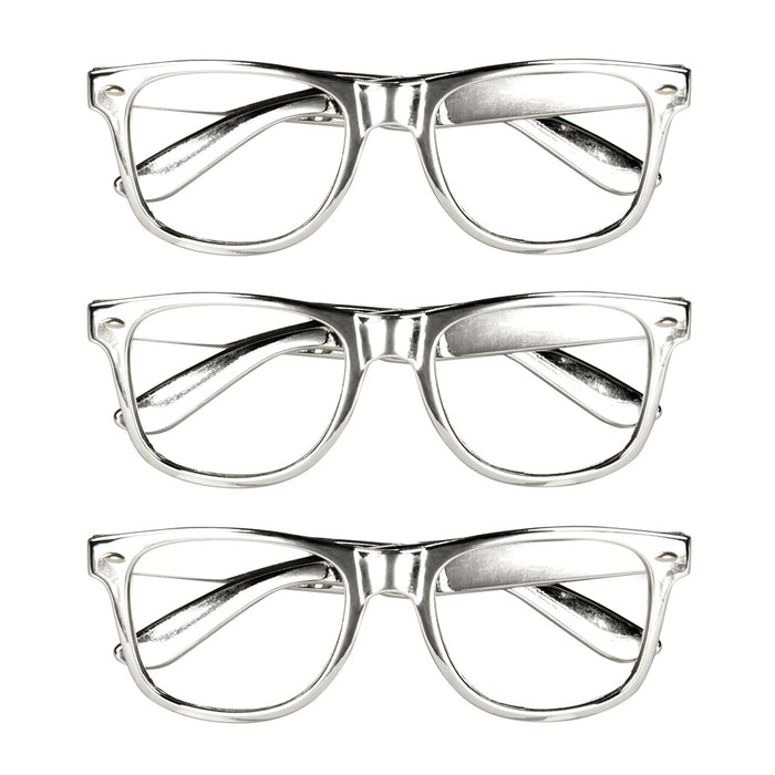 Set van 3 partybrillen zonder glas