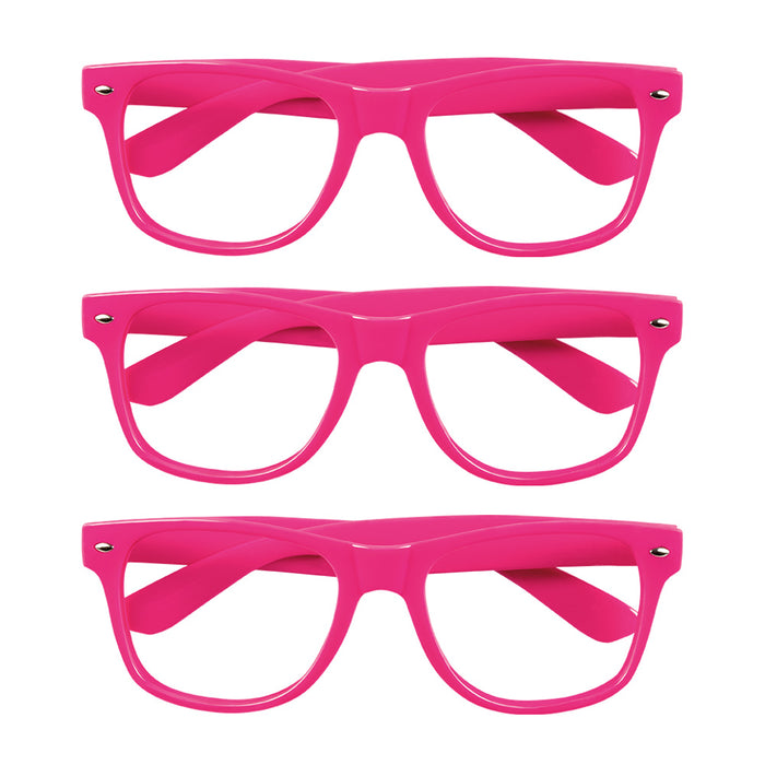 Set van 3 partybrillen zonder glas
