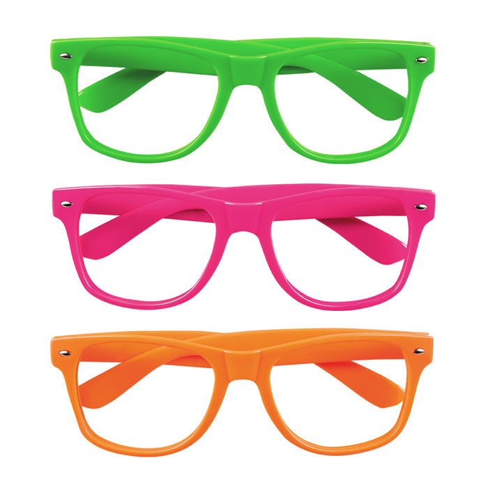 Set van 3 partybrillen zonder glas