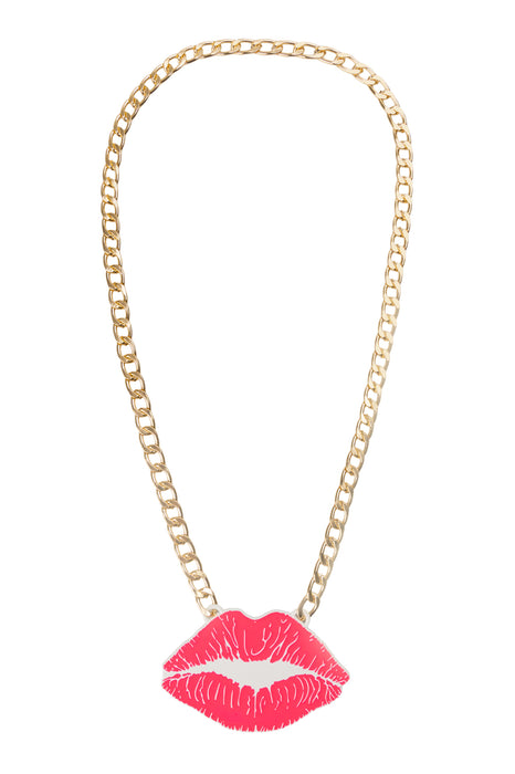 Gouden ketting Lips