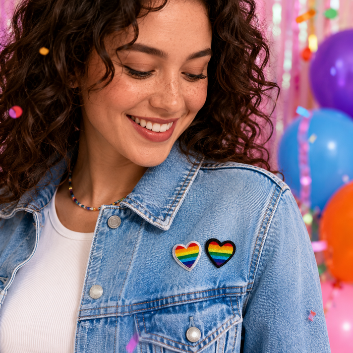 Strijkembleen - Pride Hartjes