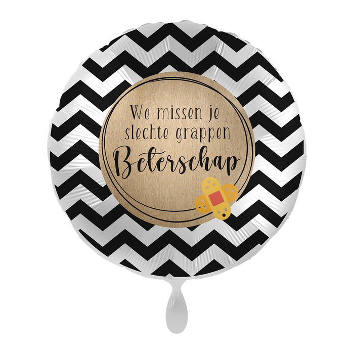 Folieballon Beterschap - We Missen Je Slechte Grappen 45cm
