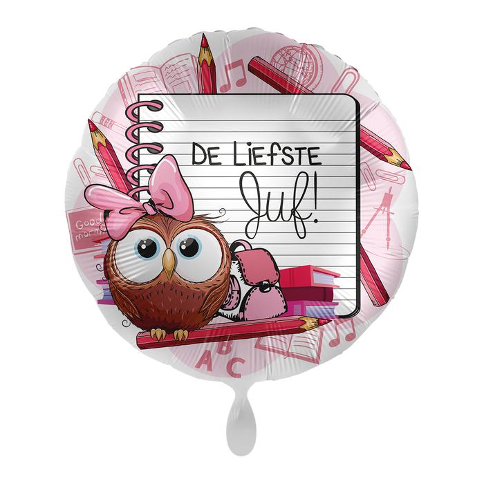 Follieballon De Liefste Juf 45cm