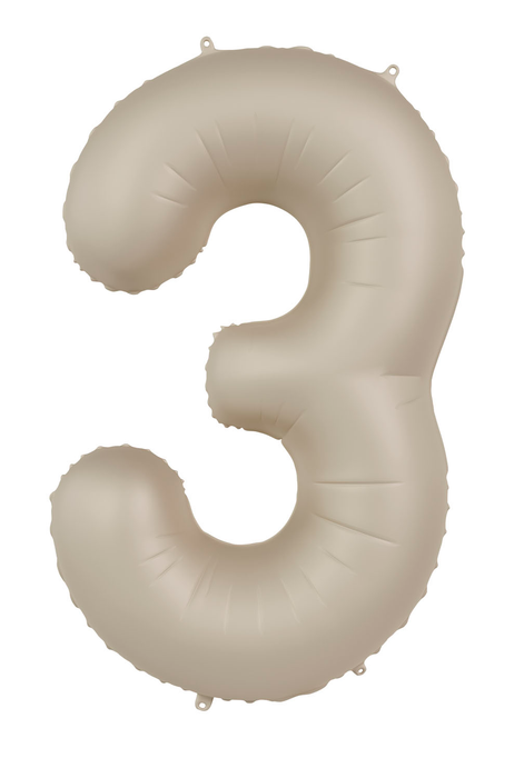 Cijfer ballon Creamy Latte 86cm