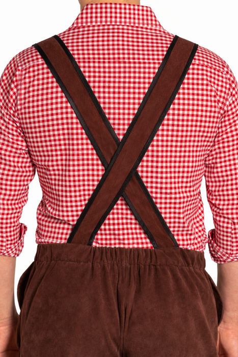 Lederhose Johann kort - verstelbare bretels