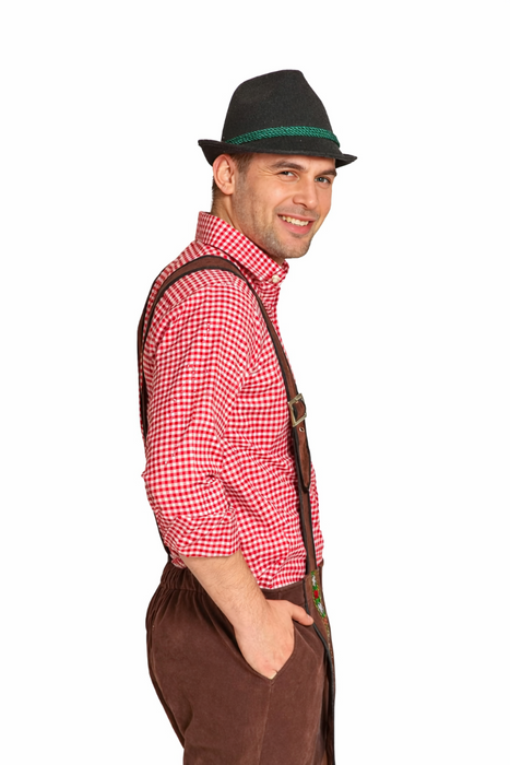 Lederhose Johann kort - verstelbare bretels