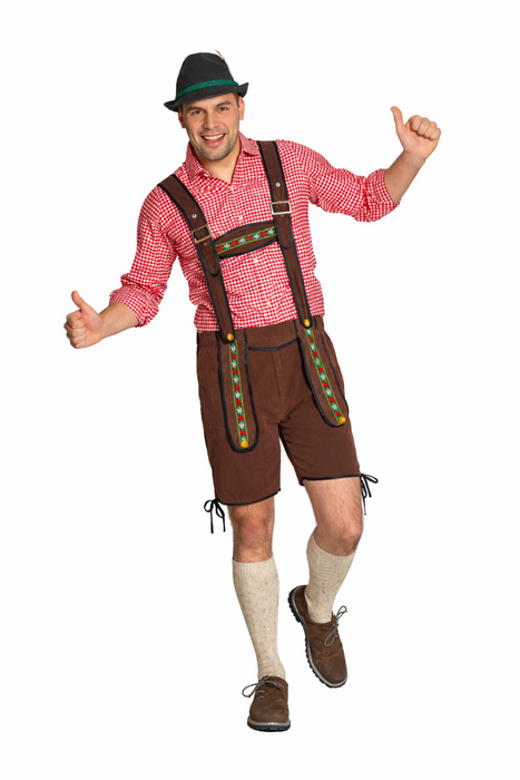 Lederhose Johann kort - verstelbare bretels