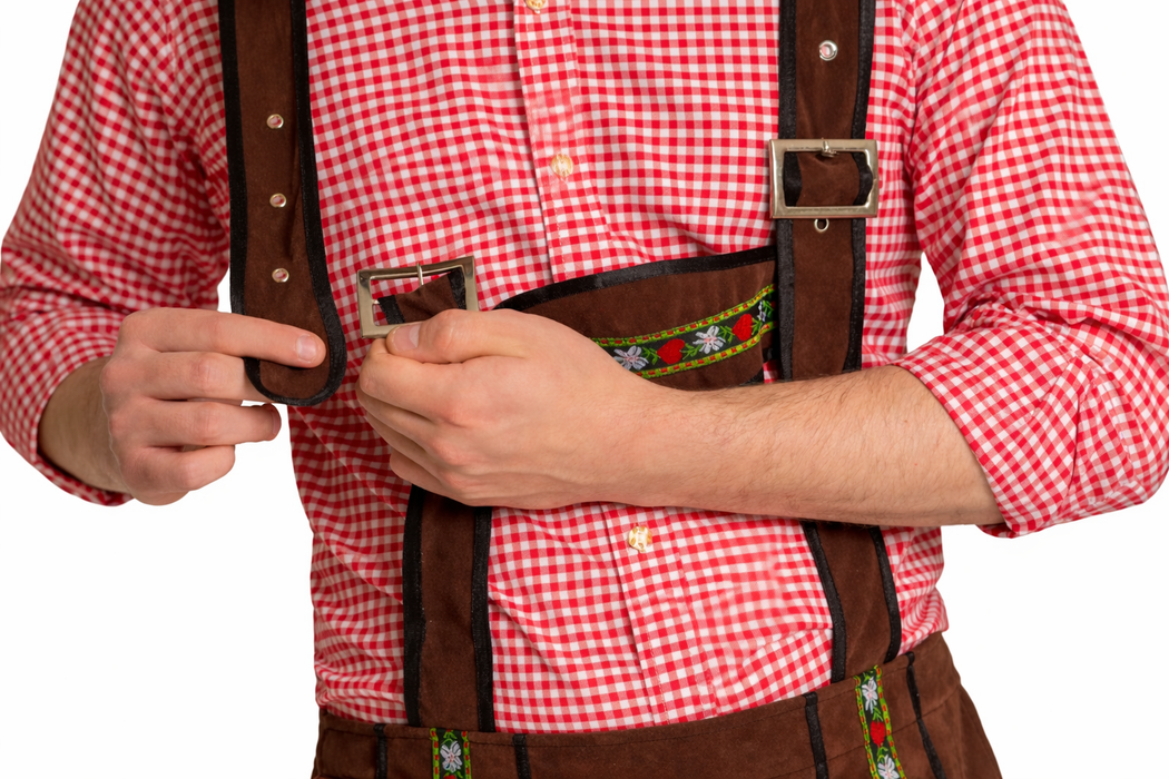Lederhose Johann kort - verstelbare bretels