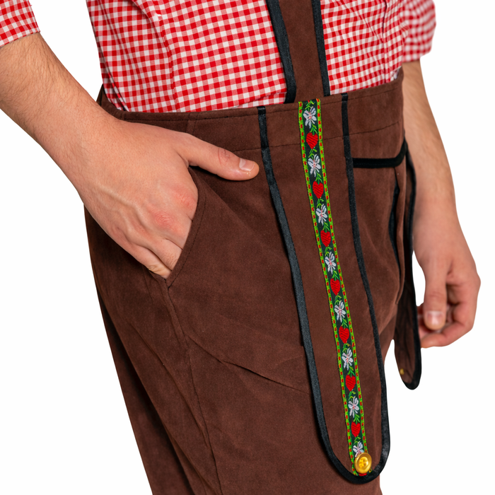 Lederhose Johann kort - verstelbare bretels