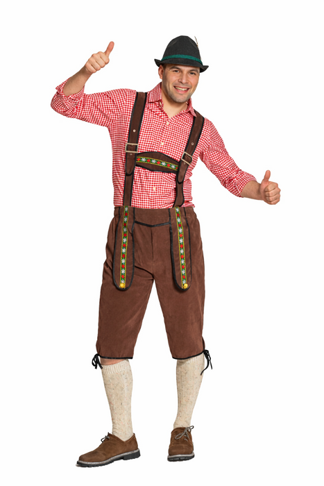 Lederhose Johann lang - verstelbare bretels