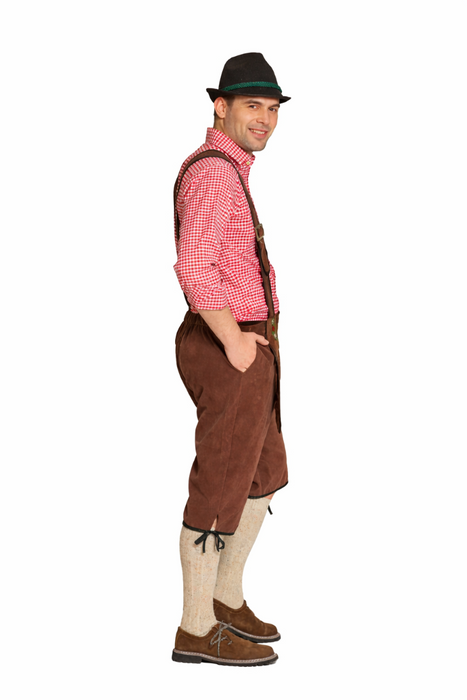 Lederhose Johann lang - verstelbare bretels