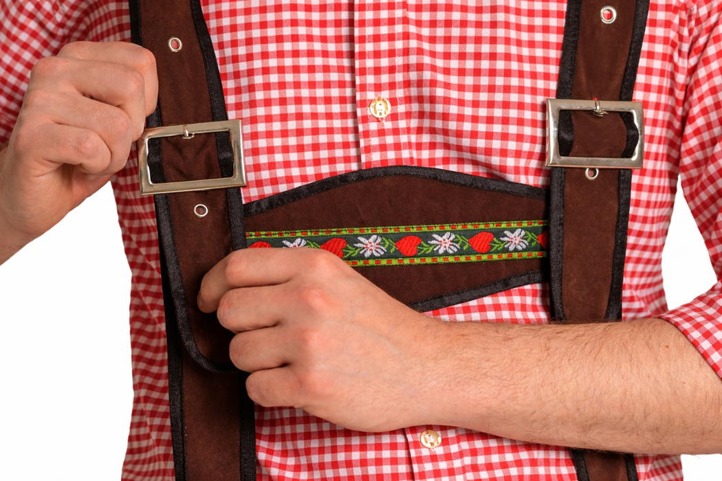 Lederhose Johann lang - verstelbare bretels