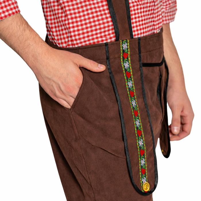 Lederhose Johann lang - verstelbare bretels