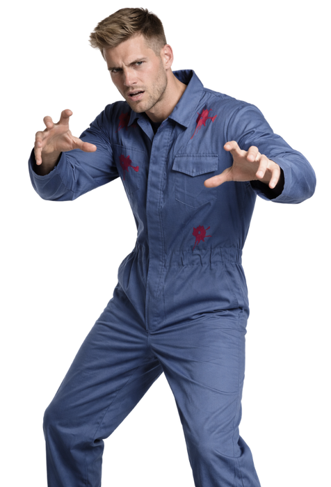 Blauwe Overall met bloed Michael