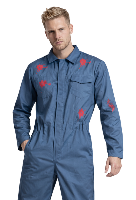 Blauwe Overall met bloed Michael