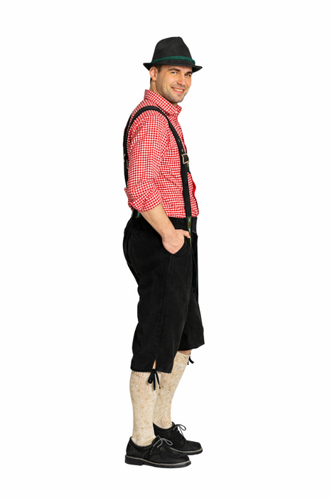 Lederhose Johann lang - verstelbare bretels