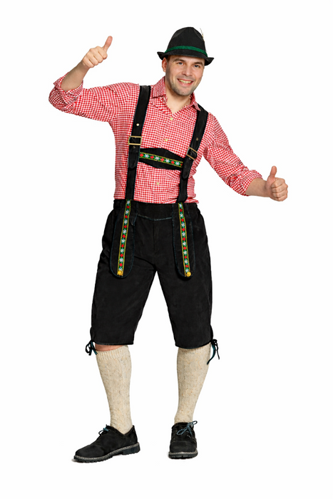 Lederhose Johann lang - verstelbare bretels