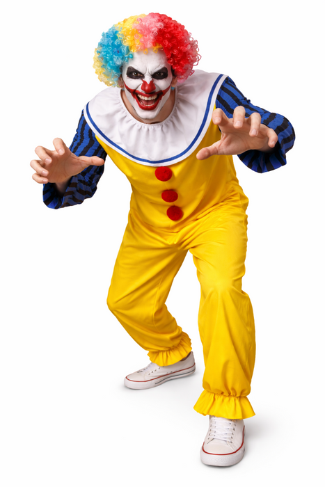 Herenkostuum Enge Clown Met Pruik