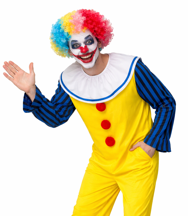 Herenkostuum Enge Clown Met Pruik
