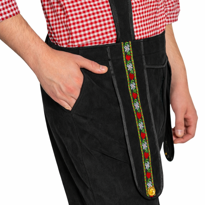 Lederhose Johann kort - verstelbare bretels