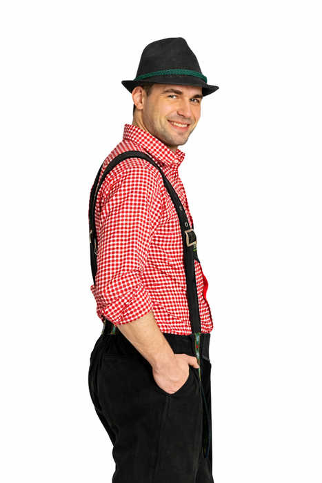 Lederhose Johann kort - verstelbare bretels