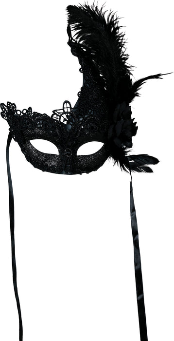 Oogmasker Black Feathers