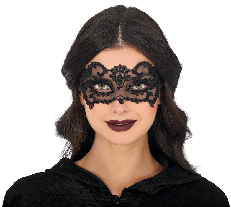 Kanten oogmasker zwart