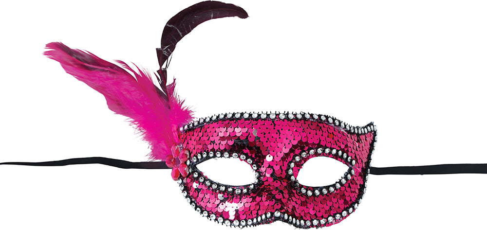 Oogmasker Pink Sequins