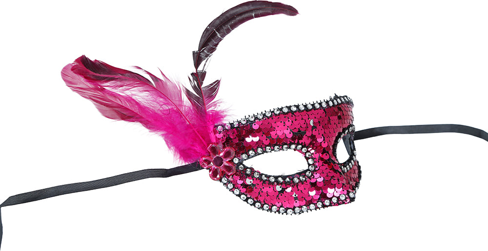 Oogmasker Pink Sequins