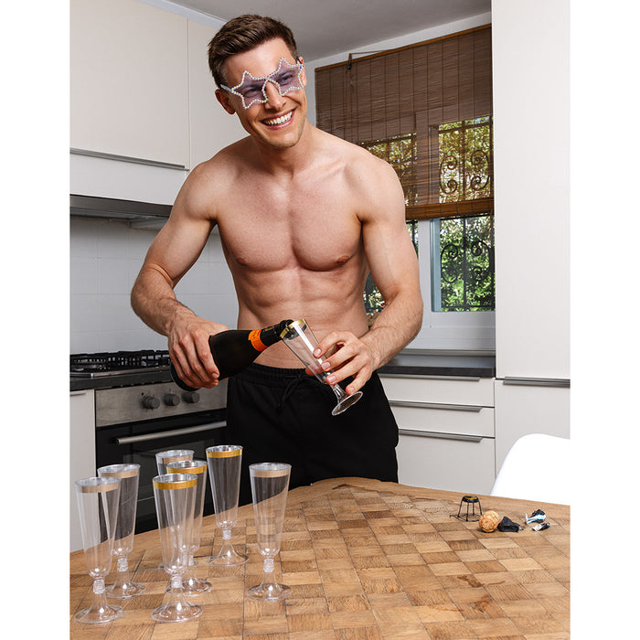 Plastic Champagneglazen 4st