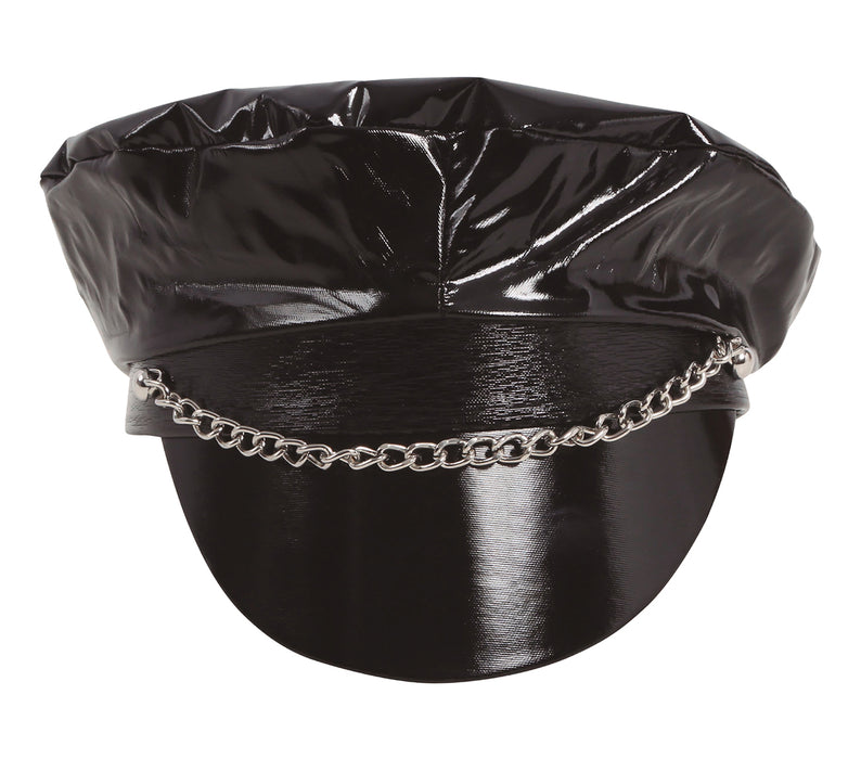 Lederlook Pet met ketting