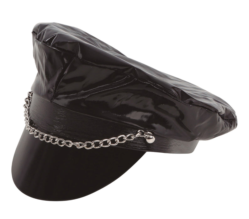 Lederlook Pet met ketting