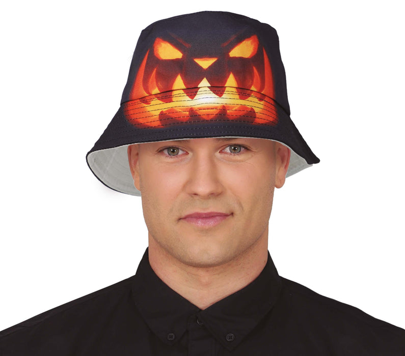 Bucket Hat Creepy Pumpkin