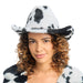 Cowboyhoed Koeienprint Zwart
