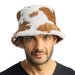 Bucket Hat Koeienprint Bruin