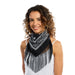 Bandana Met Franjes 54x54cm Zwart