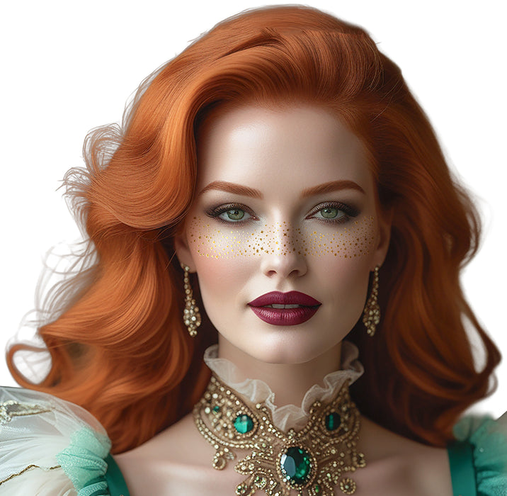 Plaktattoos Gezicht Freckles gold