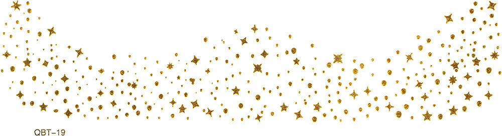 Plaktattoos Gezicht Freckles gold