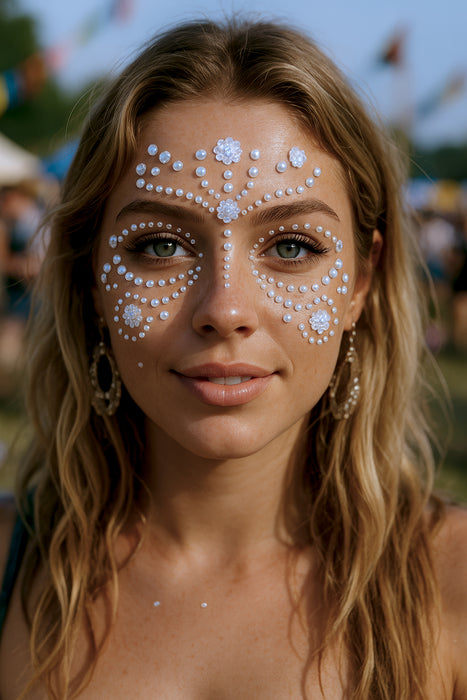 Face jewels Mixed Pearls