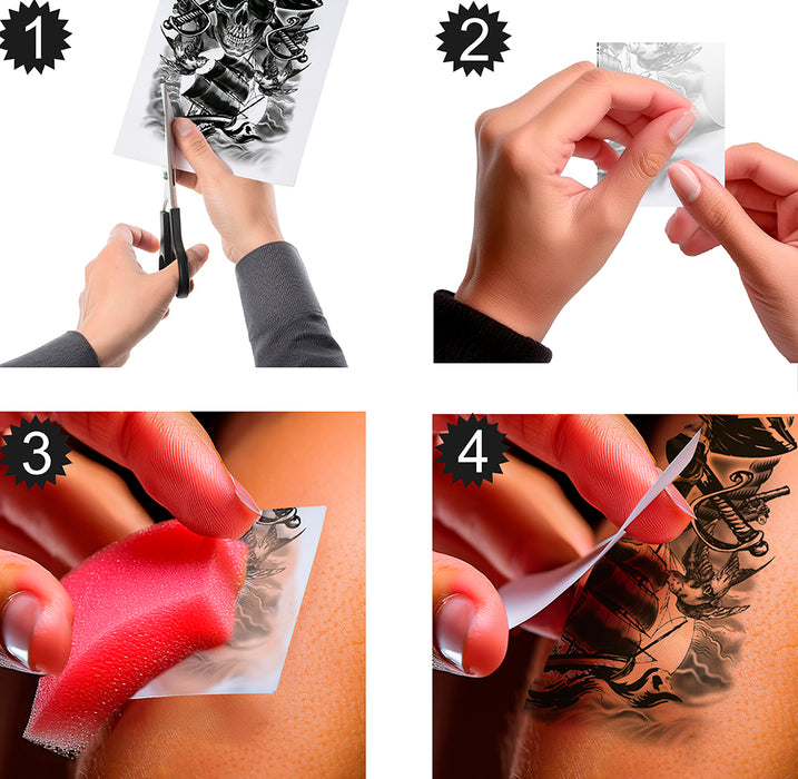 Plakbare Tattoos Piraat