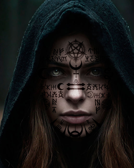 Plakbare Gezichtstattoos Gothic