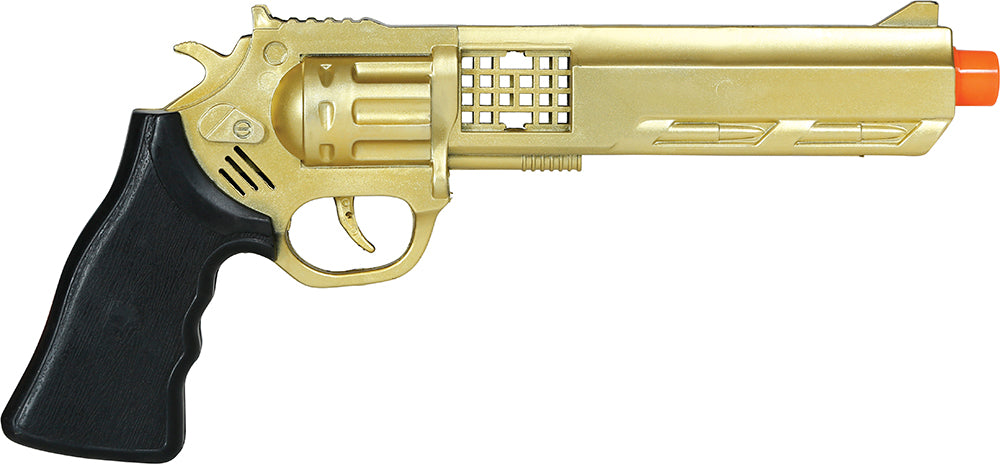 Gouden Cowboy revolver 27cm