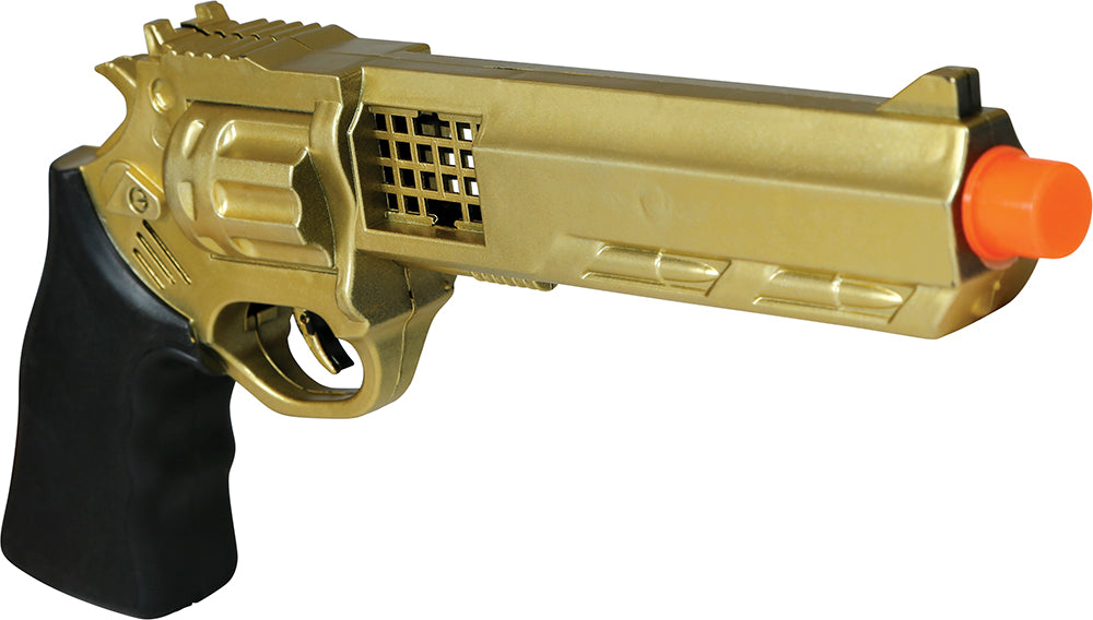 Gouden Cowboy revolver 27cm