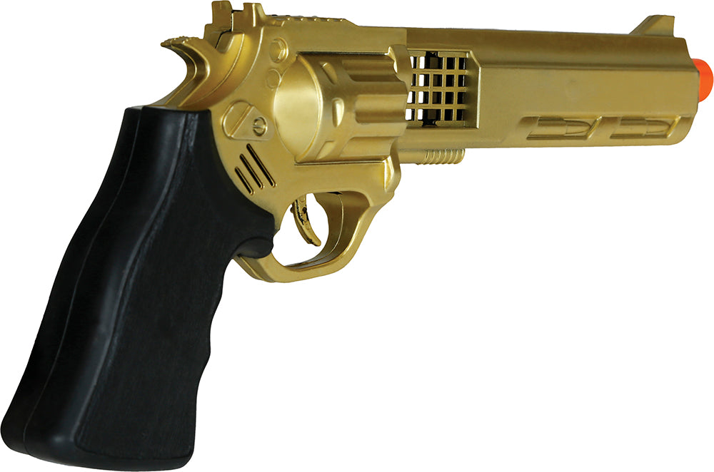 Gouden Cowboy revolver 27cm