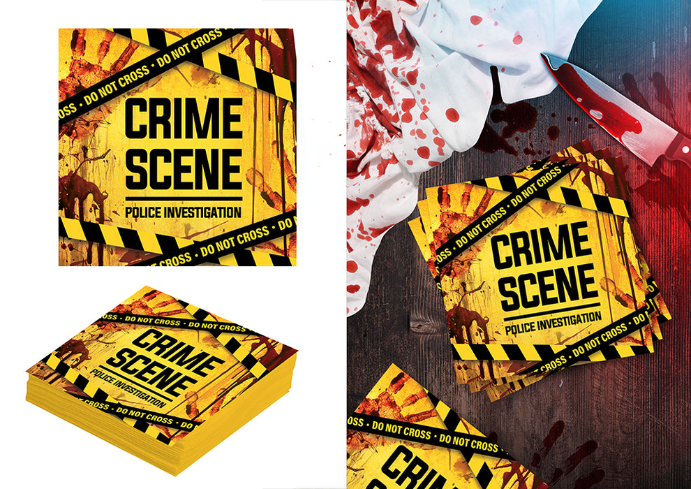 Servetten Crime Scene 16x16cm 20st